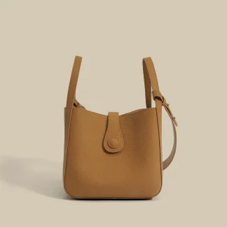 Solid Compact Bucket Bag