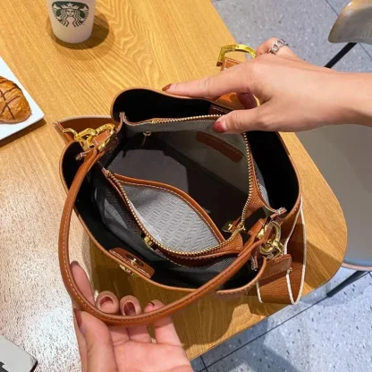 Spacious Crossbody Bucket Bag - Image 3