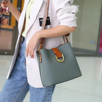 Spacious Crossbody Bucket Bag - Image 4