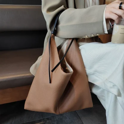 Soft Shoulder Bucket Bag - Image 3