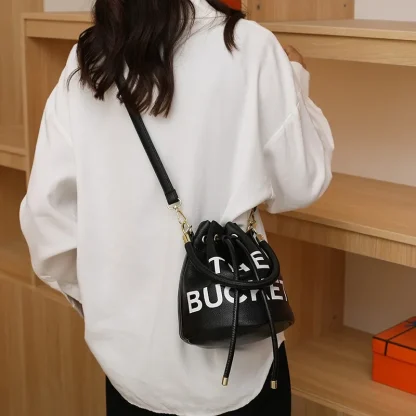 Chic Drawstring Bucket Bag - Image 3