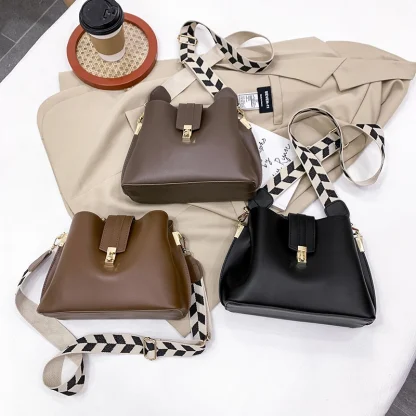Wide Strap Bucket Bag - Image 6