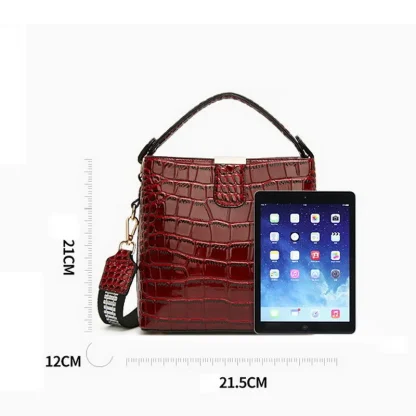 Crossbody Elegance Bucket Bag - Image 7