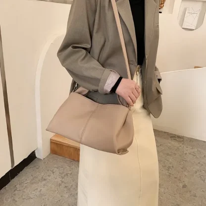 Classic Solid Bucket Bag - Image 3