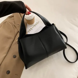 Classic Solid Bucket Bag