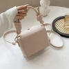 Solid Square Bucket Bag - Image 2