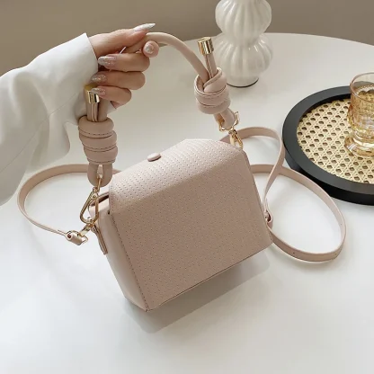 Solid Square Bucket Bag - Image 2