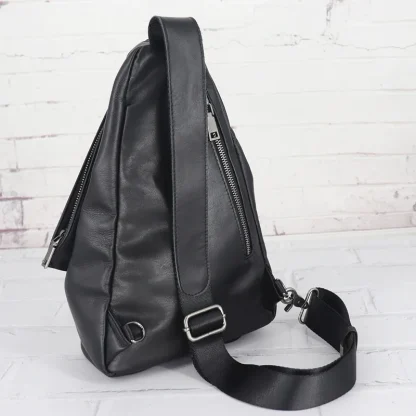 Black Messenger Bucket Bag - Image 2