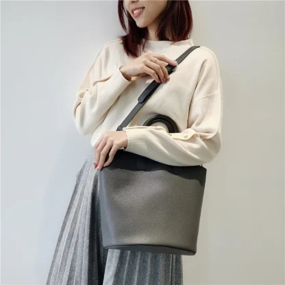 Simple Tote Bucket Bag - Image 6