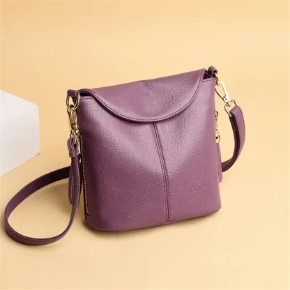 Flap Crossbody Bucket Bag - Image 5