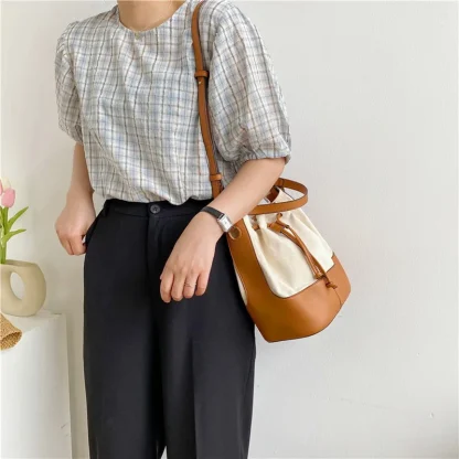 Classic Drawstring Bucket Bag - Image 3