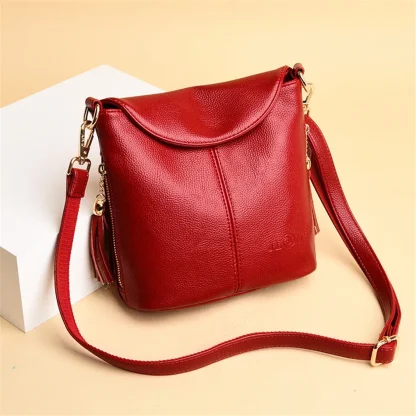 Flap Crossbody Bucket Bag - Image 3