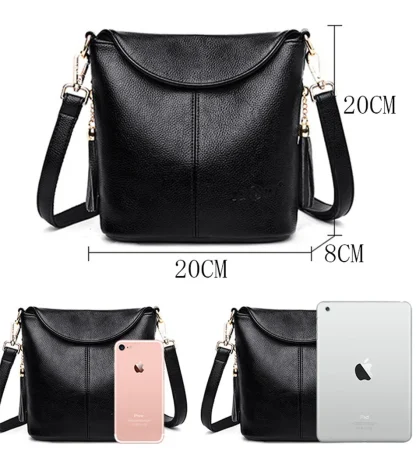 Flap Crossbody Bucket Bag - Image 7