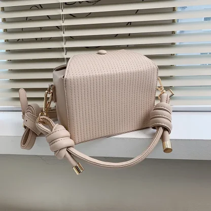 Solid Square Bucket Bag - Image 6