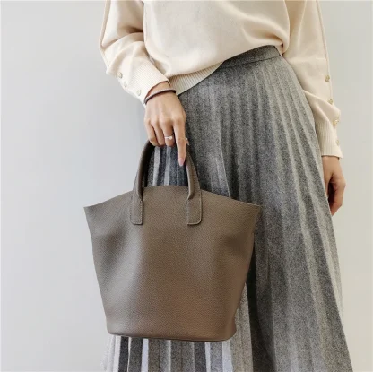Simple Tote Bucket Bag - Image 5