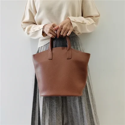 Simple Tote Bucket Bag - Image 7