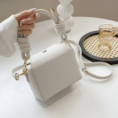 Solid Square Bucket Bag - Image 5