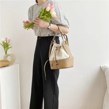 Classic Drawstring Bucket Bag - Image 5