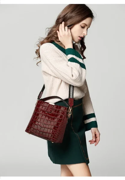 Crossbody Elegance Bucket Bag - Image 2