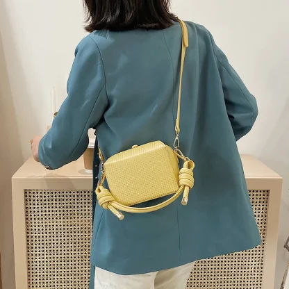 Solid Square Bucket Bag - Image 3