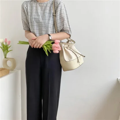 Classic Drawstring Bucket Bag - Image 6