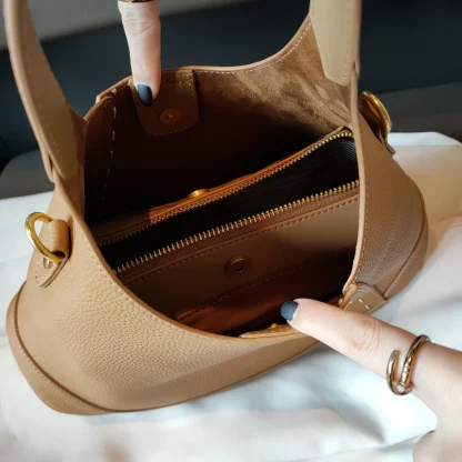 Solid Thread Bucket Bag - Image 4