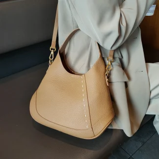 Solid Thread Bucket Bag