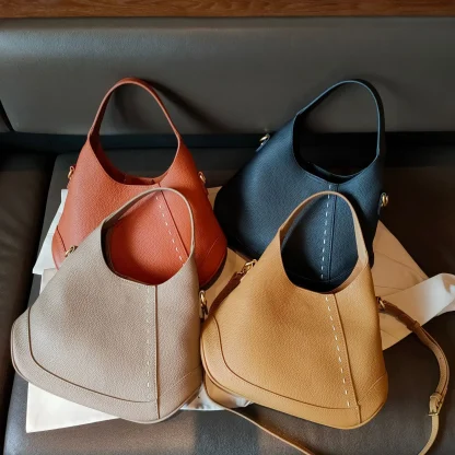 Solid Thread Bucket Bag - Image 5