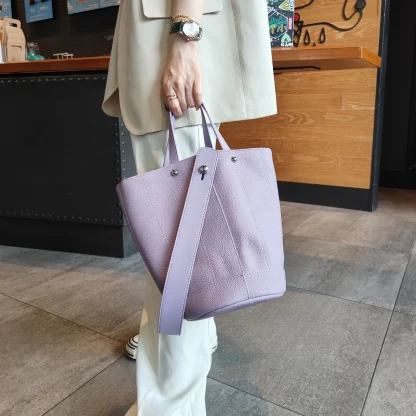 Elegant Sleek Bucket Bag - Image 2