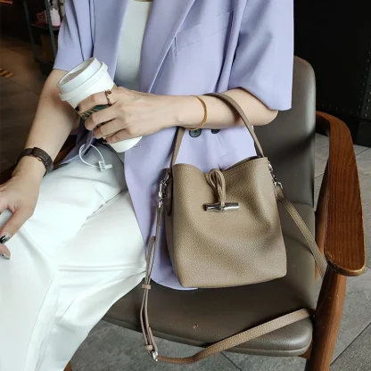 Elegant Compact Bucket Bag - Image 2