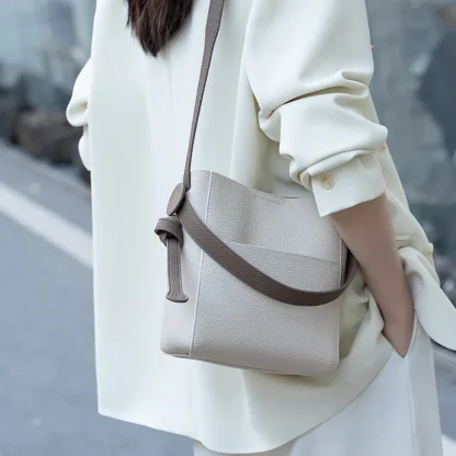 Adjustable Tote Bucket Bag - Image 4