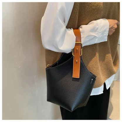Chic Belt Bucket Bag - Image 4