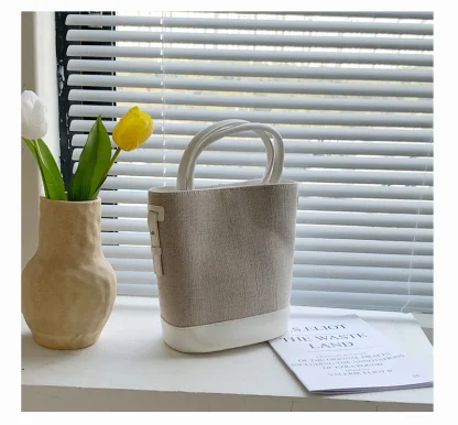 Classic Tote Bucket Bag - Image 5