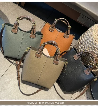 Trendy Chic Bucket Bag - Image 5