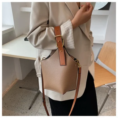 Chic Belt Bucket Bag