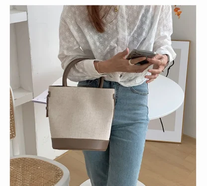 Classic Tote Bucket Bag - Image 3