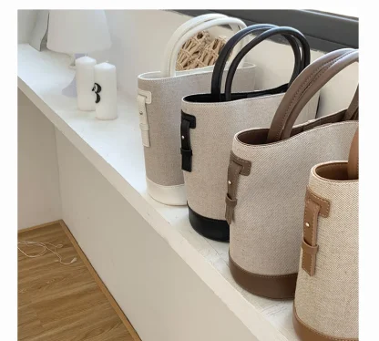 Classic Tote Bucket Bag - Image 4