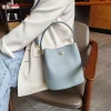 Solid Spacious Bucket Bag - Image 2