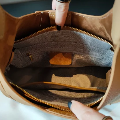 Solid Thread Bucket Bag - Image 7