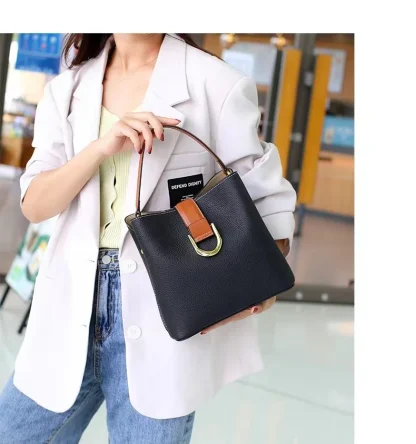 Spacious Crossbody Bucket Bag - Image 6