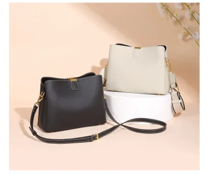 Trendy Messenger Bucket Bag - Image 5