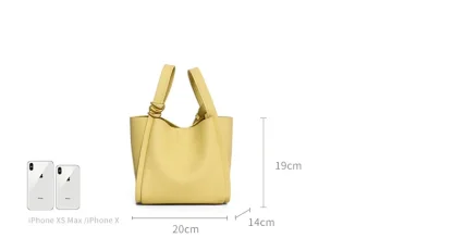 Compact Solid Bucket Bag - Image 7