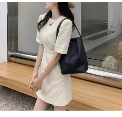 Solid Tote Bucket Bag - Image 7
