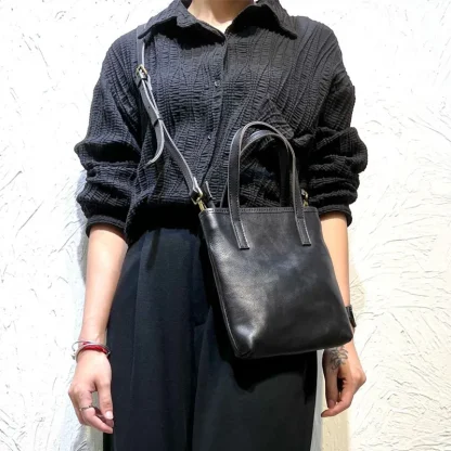 Classic Black Bucket Bag - Image 7