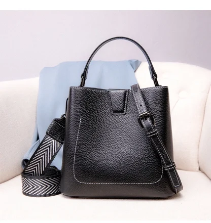 Elegant Spacious Bucket Bag - Image 6