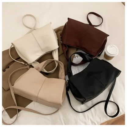 Classic Solid Bucket Bag - Image 6