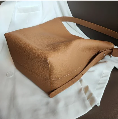 Soft Solid Bucket Bag - Image 6
