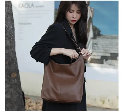 Spacious Elegance Bucket Bag - Image 6