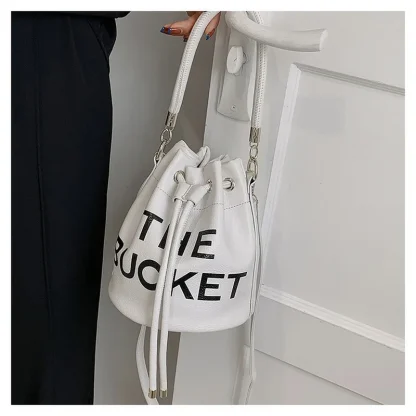 Chic Drawstring Bucket Bag - Image 5