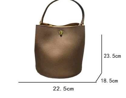 Solid Spacious Bucket Bag - Image 7